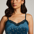 Cami Velours Lace, Blau