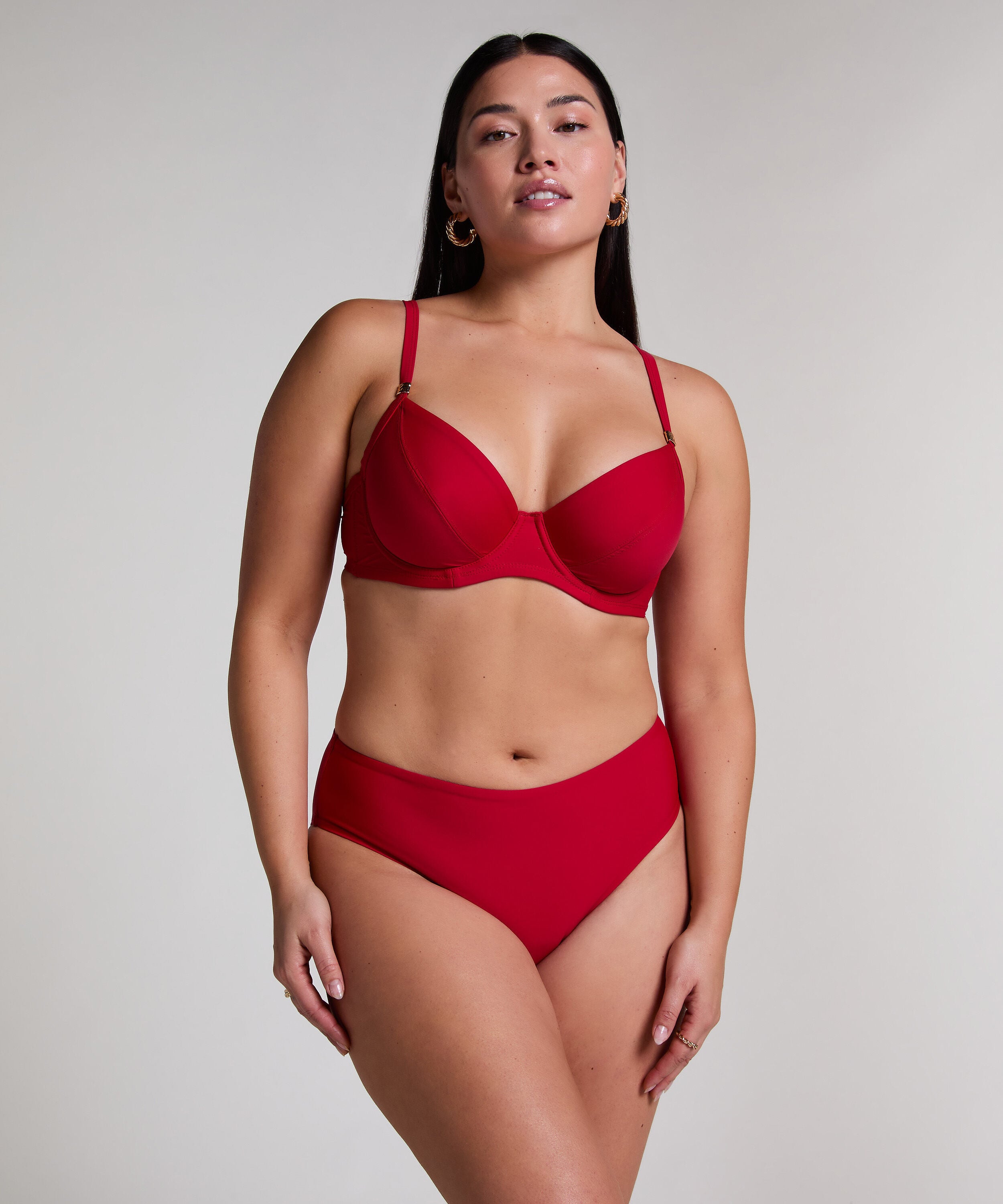 Luna Rio-Bikini-Unterteil Midi, Rot