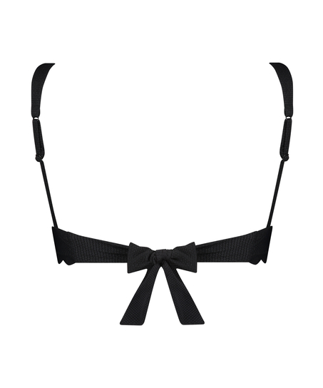 Haut de bikini Triangle Scallop, Noir