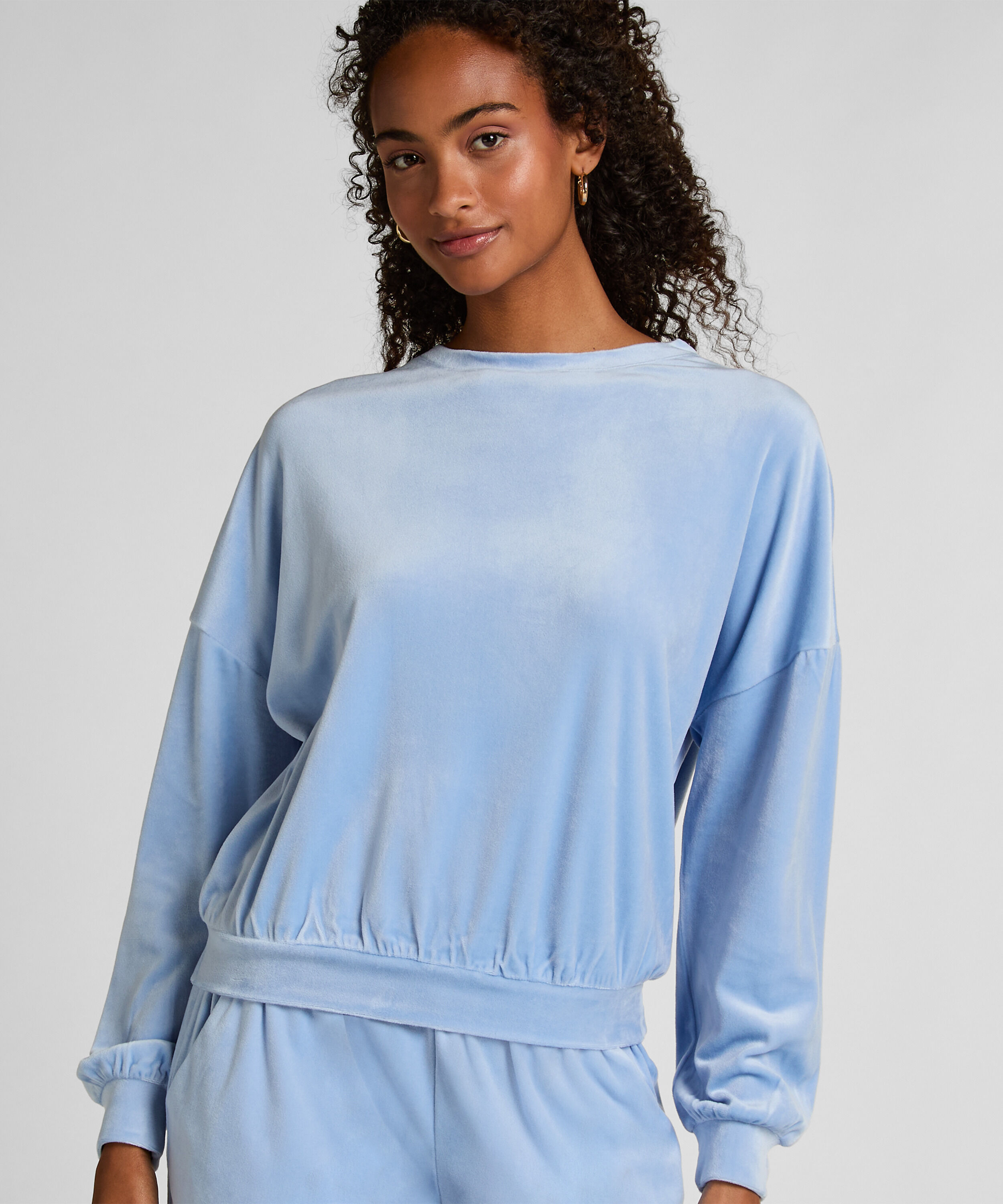 Velours Top, Blau