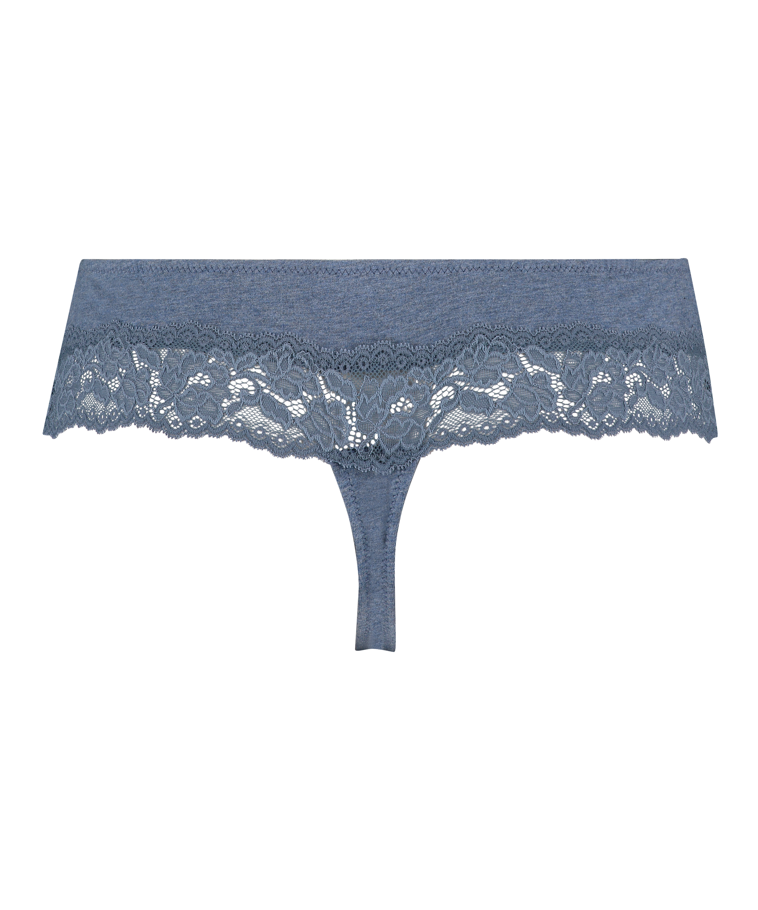 Boxer string Coton, Bleu, main