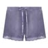 Shorts aus Velours mit Spitze, Lila