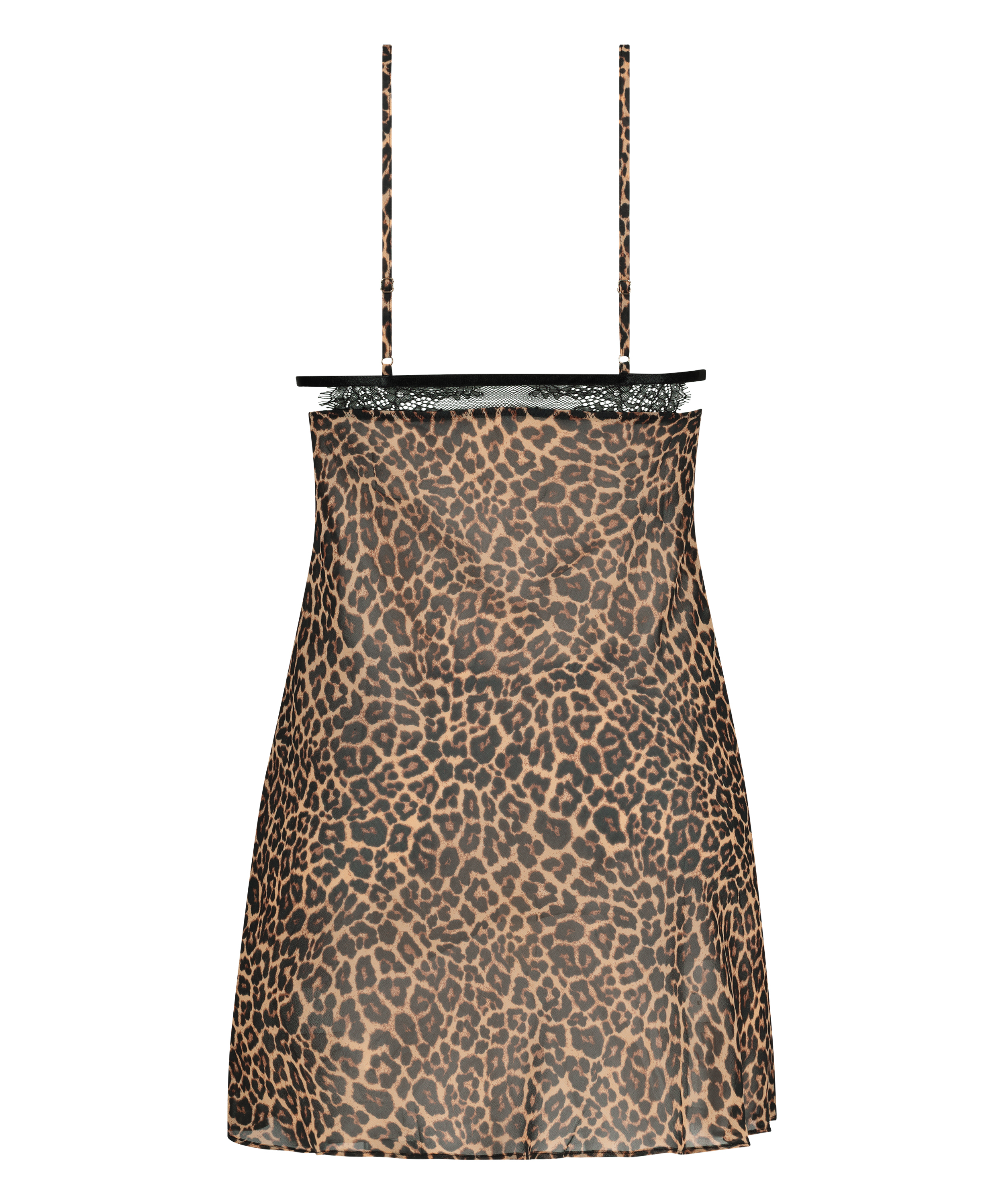 Chiffon Slipdress Holly, Schwarz, main