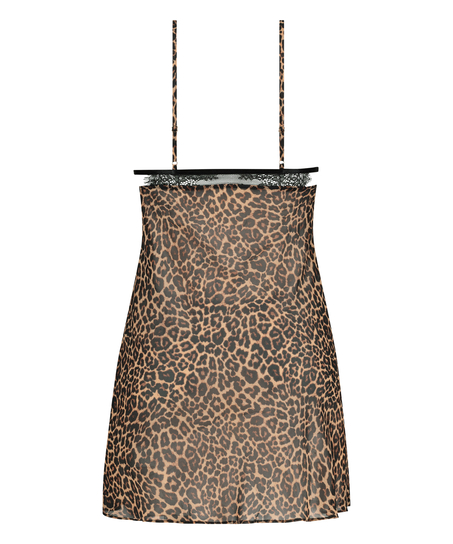 Chiffon Slipdress Holly, Schwarz