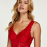Longue nuisette Modal Lace, Rouge