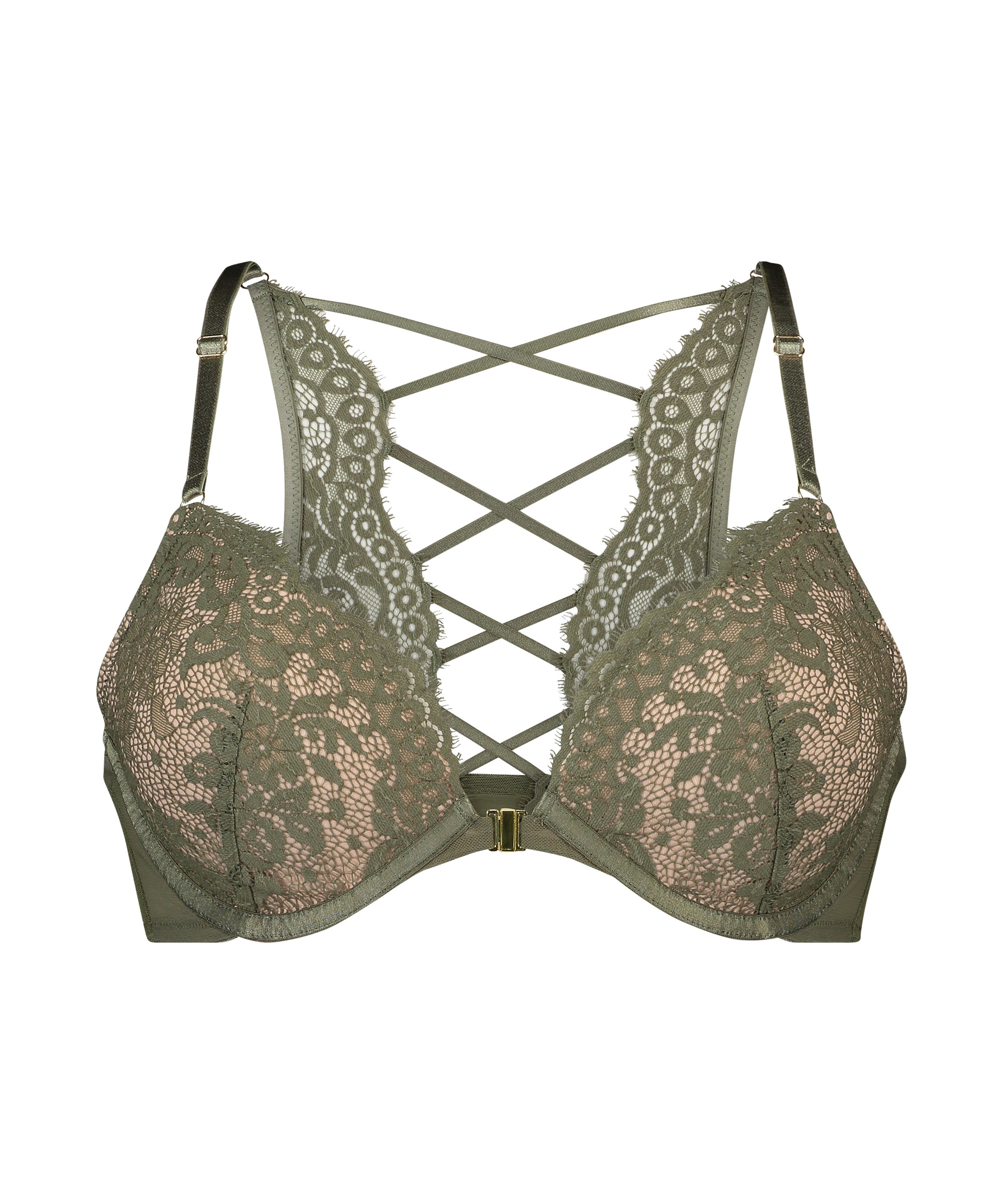 Soutien-gorge à armatures préformé push-up Cardi, Vert, main