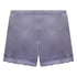 Shorts aus Velours mit Spitze, Lila
