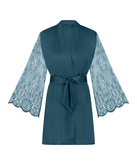 Kimono Satin, Blau