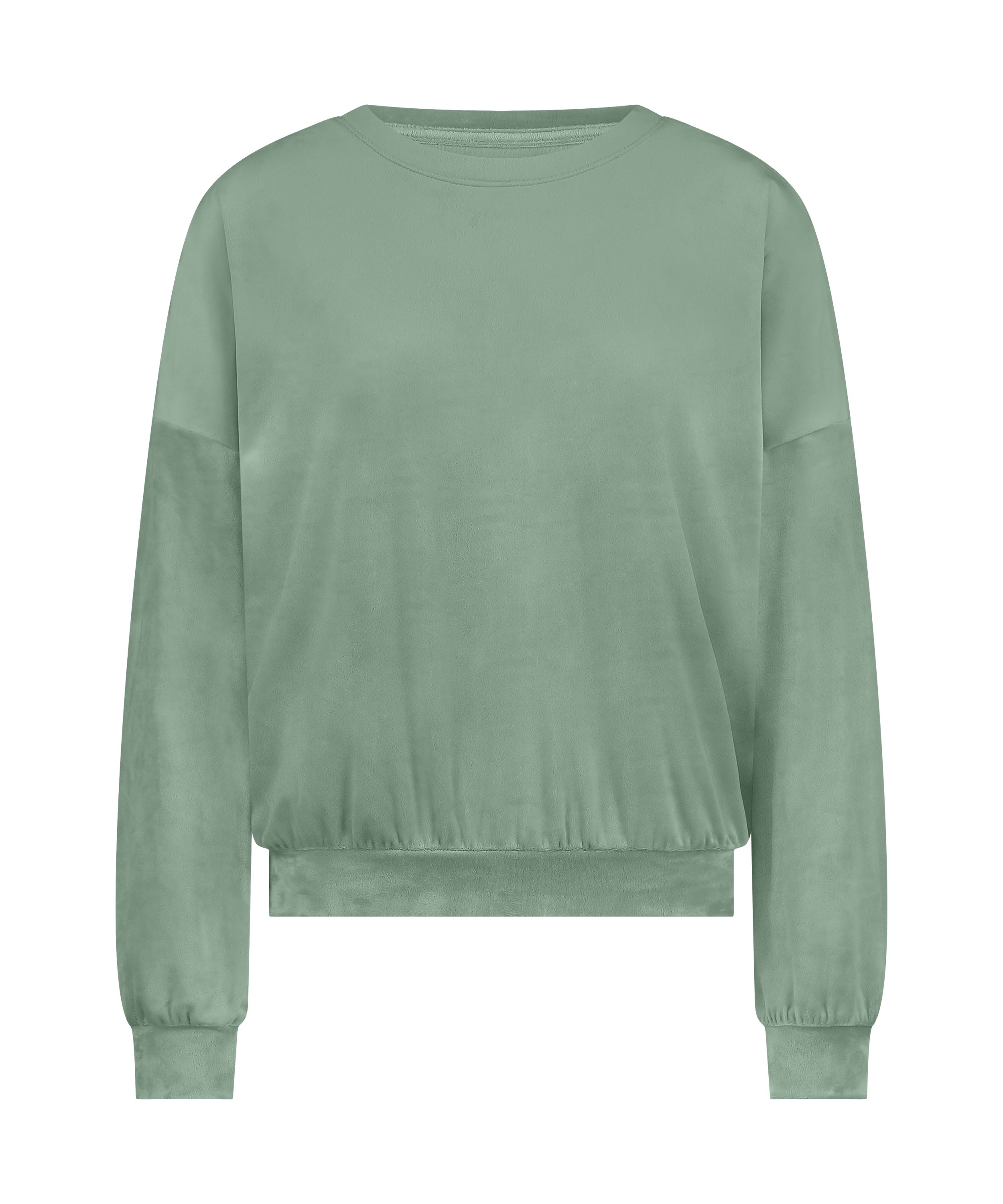 Top Velours, Vert, main
