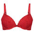 Soutien-gorge &agrave; armatures pr&eacute;form&eacute; push-up Maya, Rouge