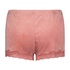 Short velours dentelle, Rose