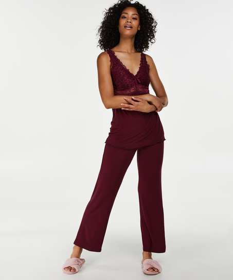 Pyjamaset Modal lace, Rot