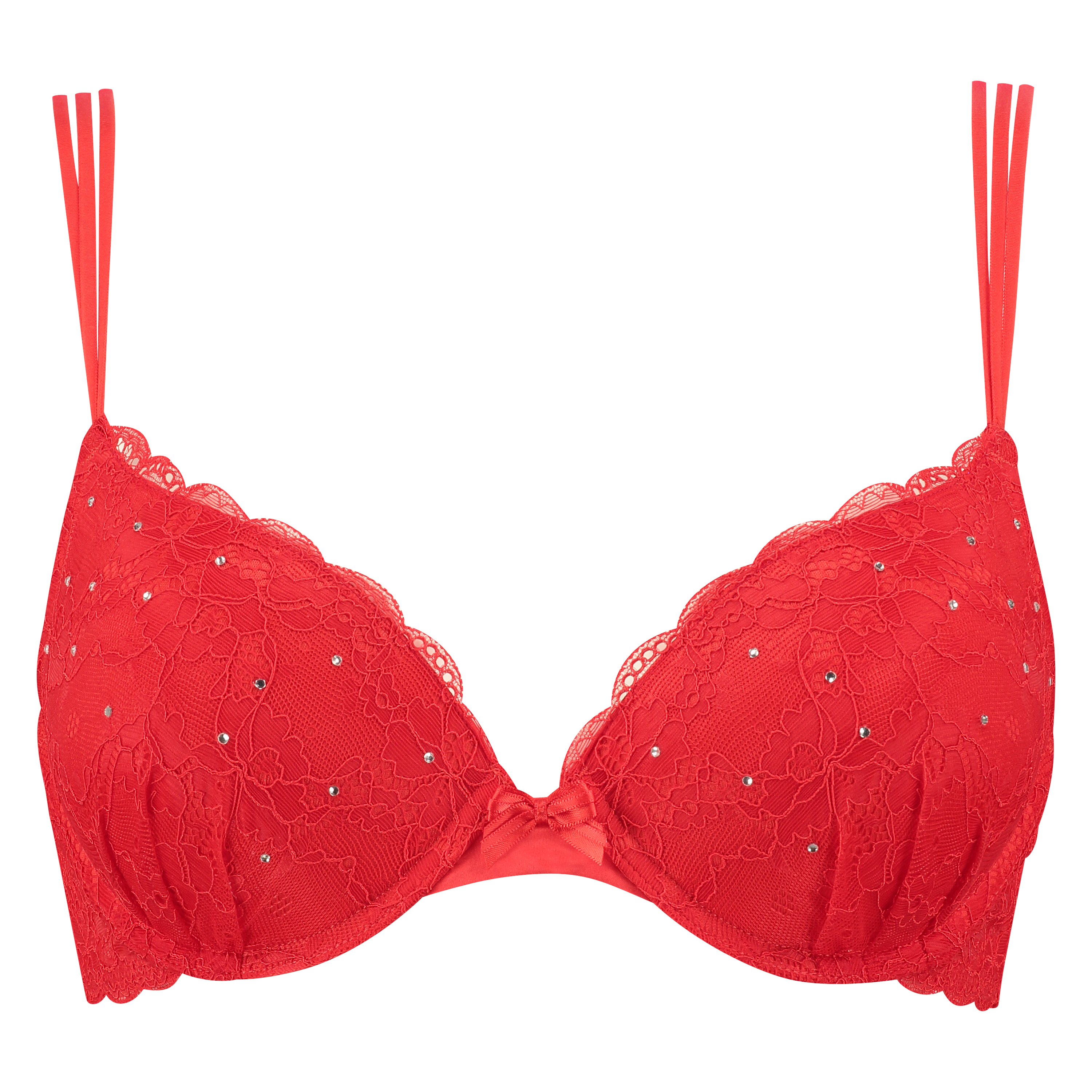 Padded underwired push-up bra Candy, Rot, main