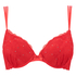 Padded underwired push-up bra Candy, Rot