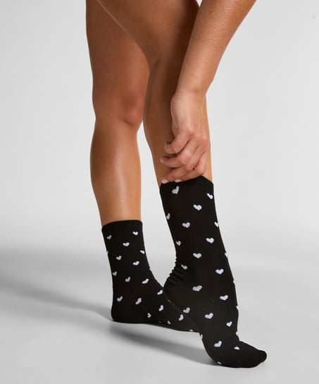 Chaussettes courtes en modal, Noir