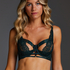 Soutien-gorge rembourr&eacute; demi-bonnet &agrave; armatures longline Iggy, Vert