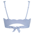Haut croptop Scallop, Bleu