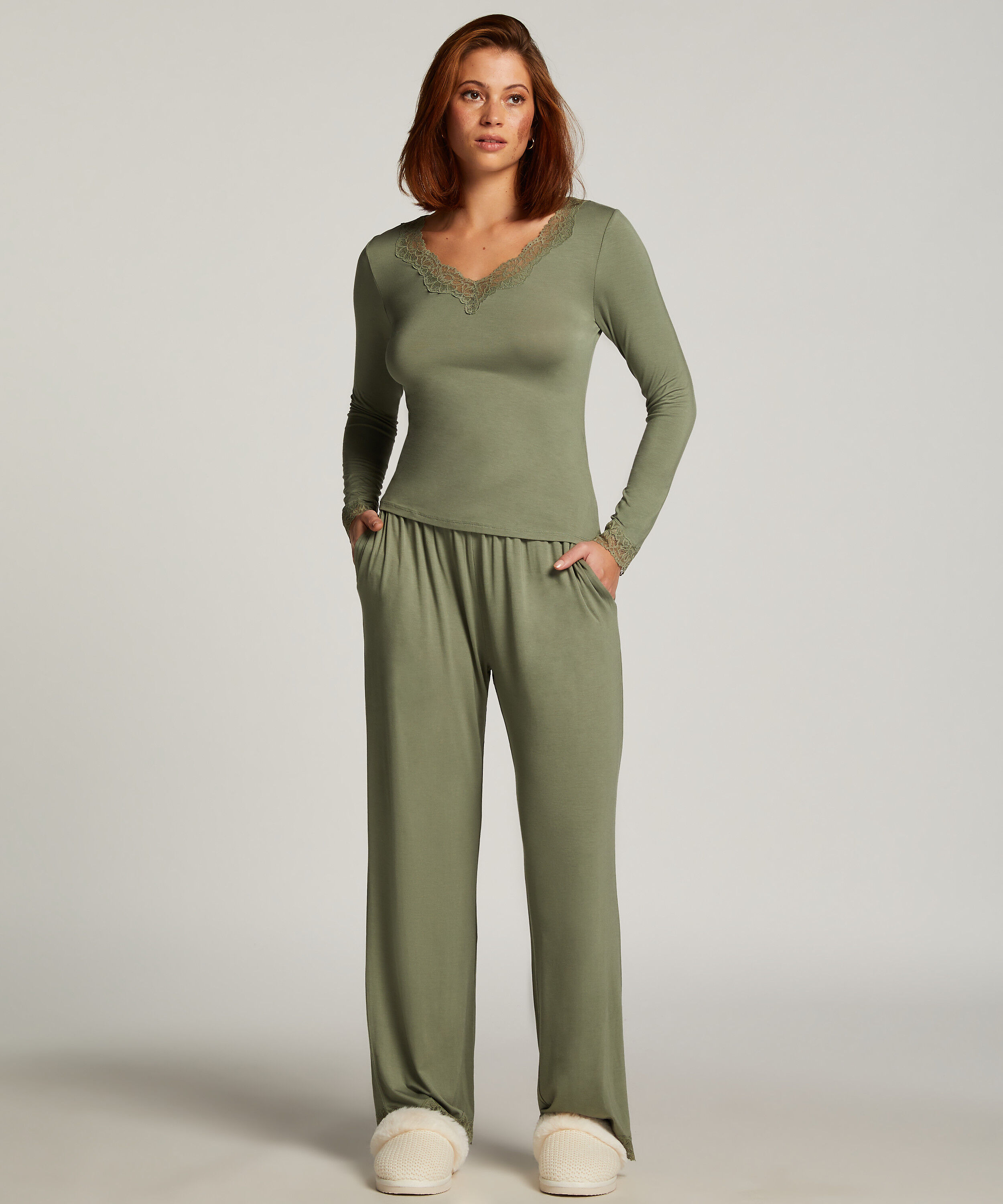Pyjama-Set, Grün
