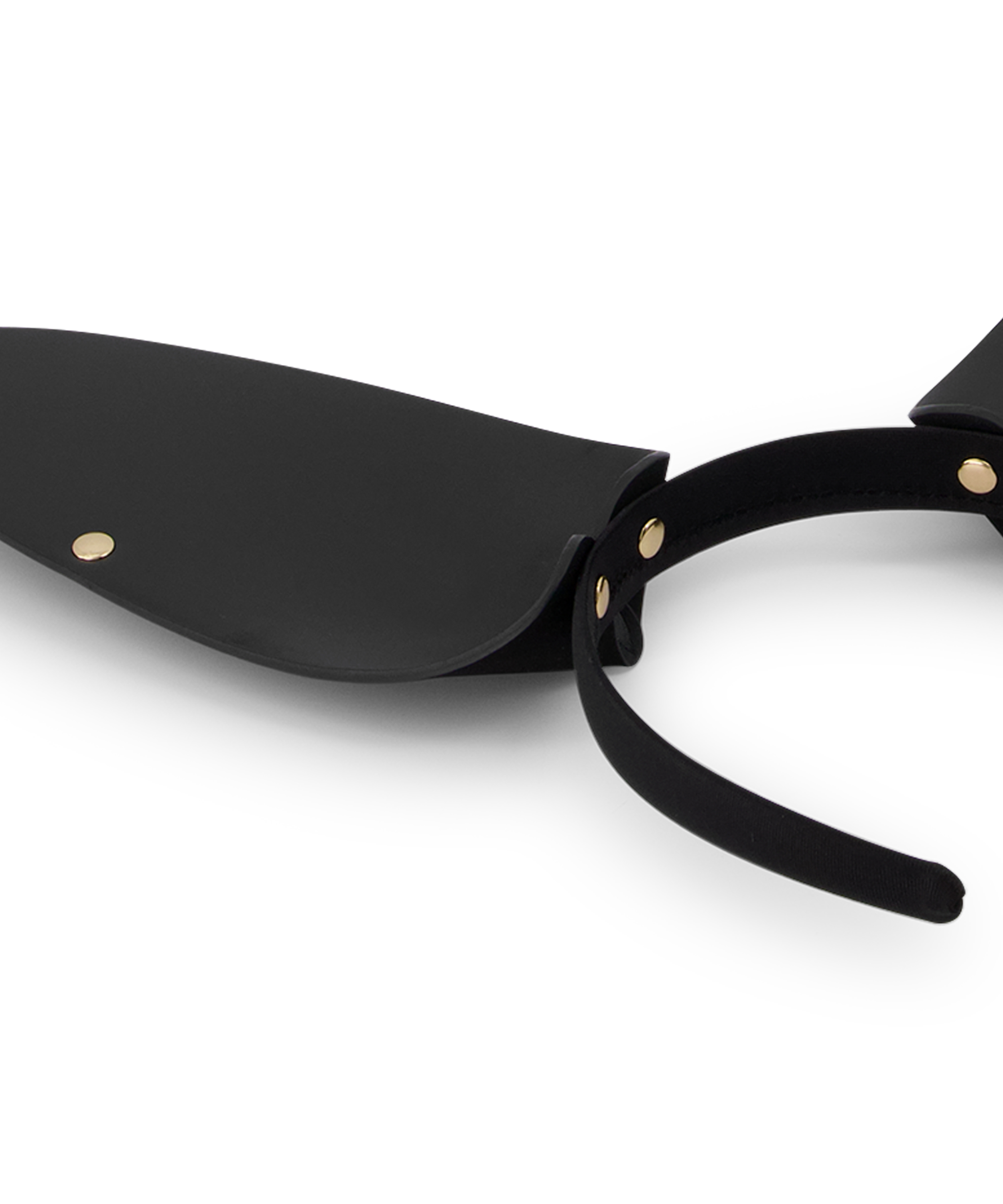 Serre-t&ecirc;te en similicuir Bunny, Noir, main