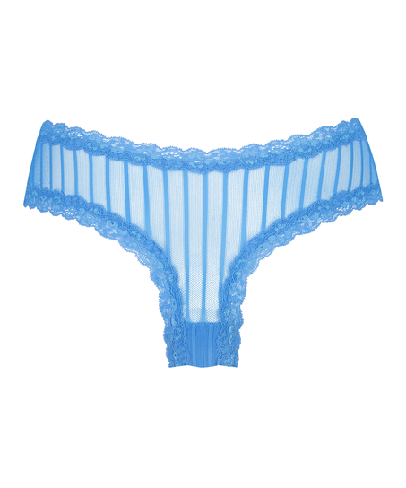 Slip brésilien V-shape mesh, Bleu