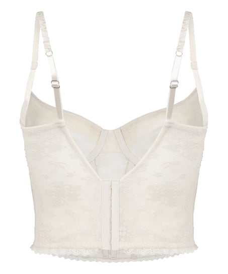 Soutien-gorge à armatures non rembourré longline Darcy, Blanc