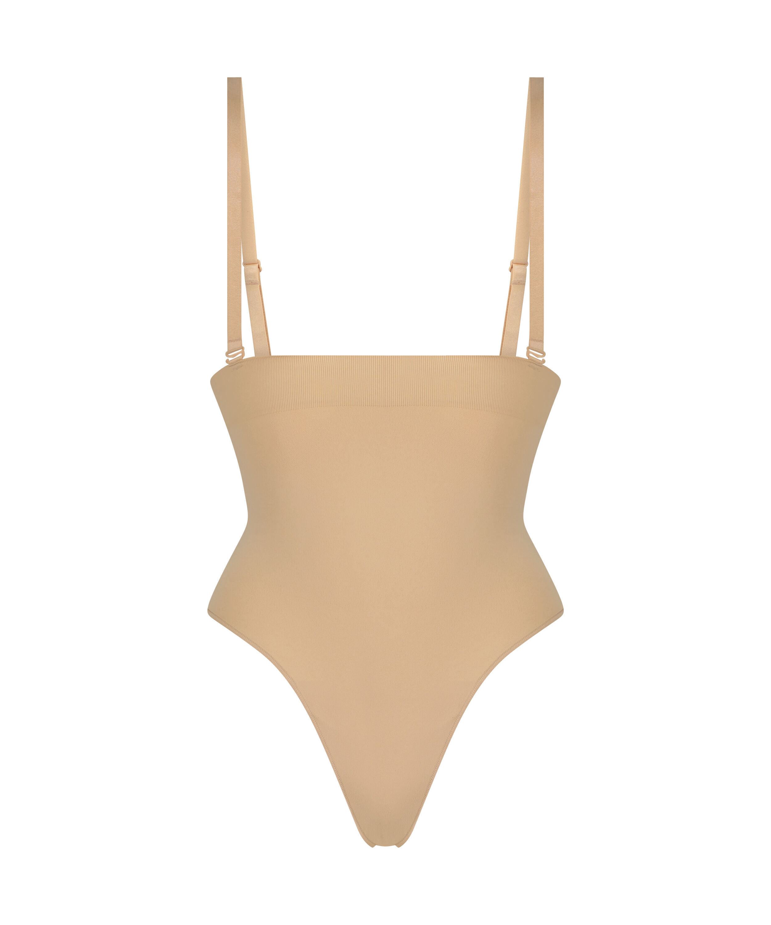 String taille haute &agrave; gaine sculptante sans coutures mise en forme, Beige