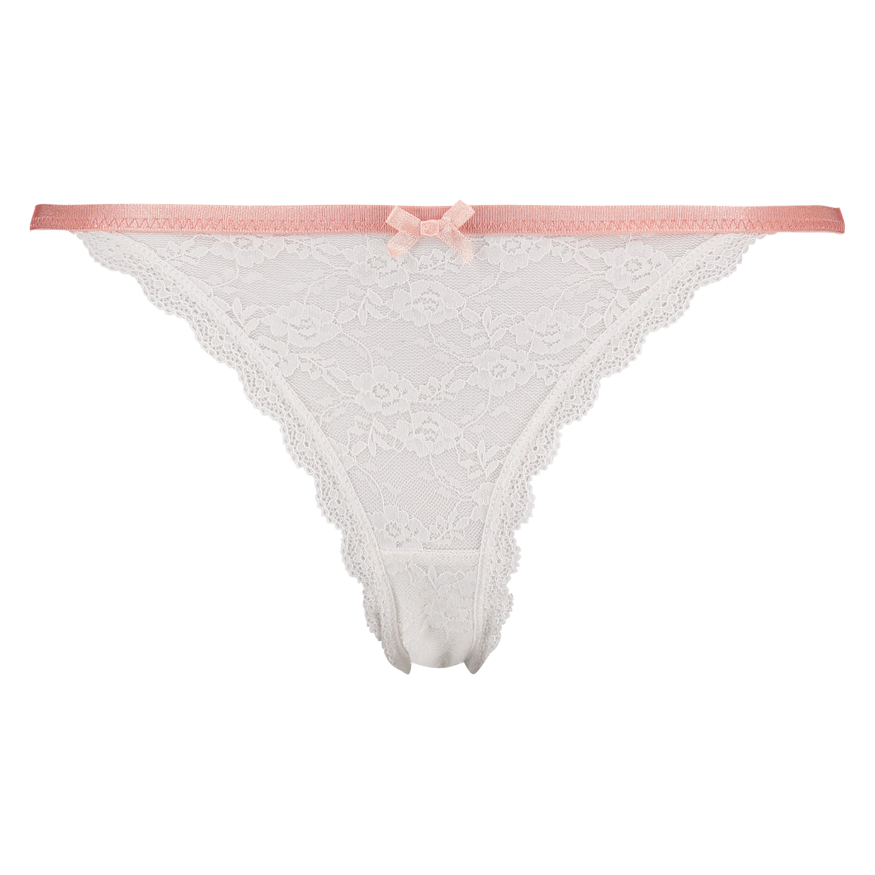 Thong lace, Blanc, main