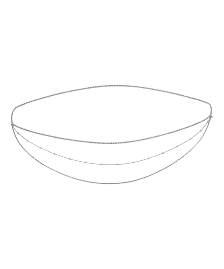 H&uuml;ft-Kette Pearl, Grau