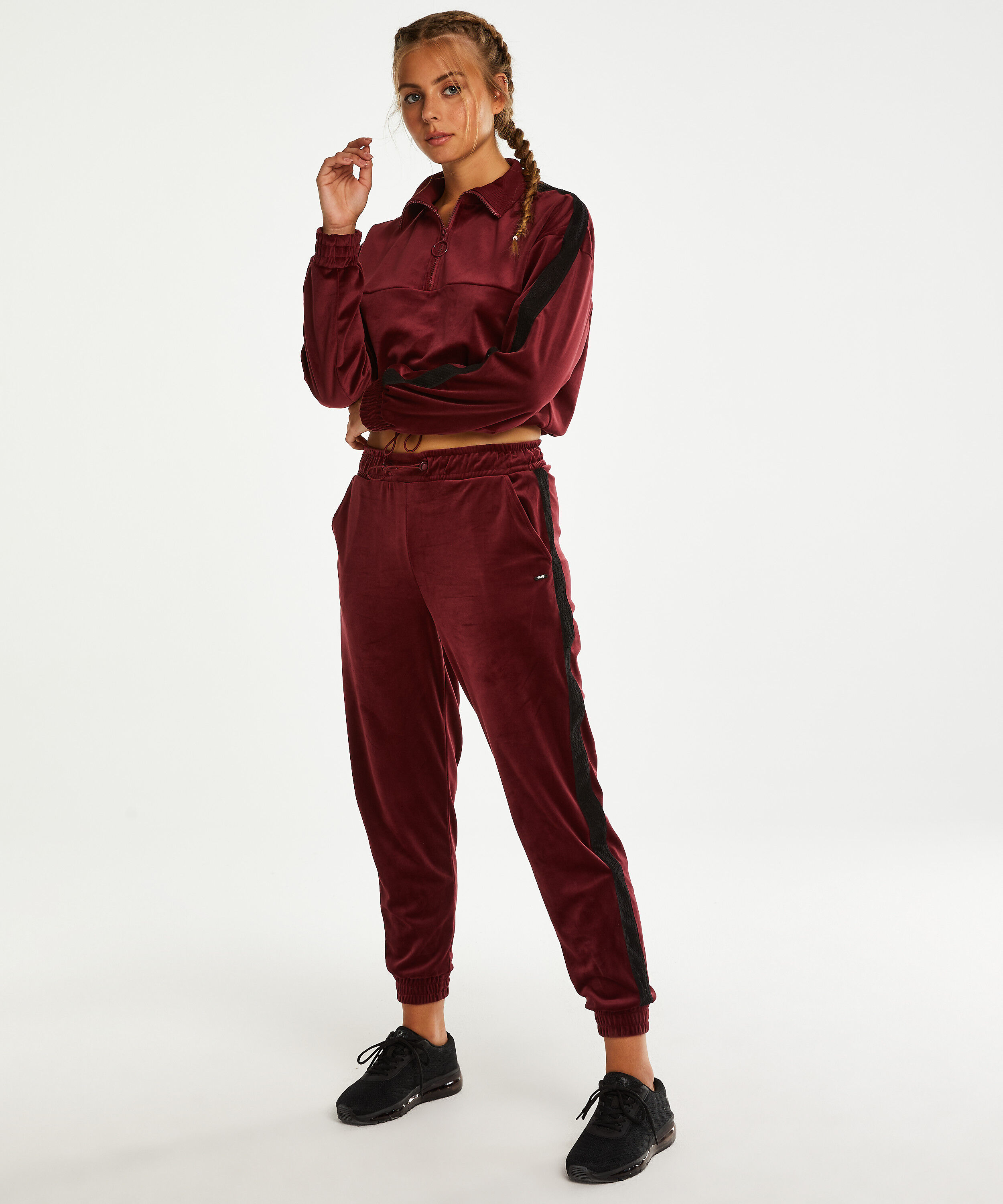 Pantalon de sport Velours HKMX, Rouge