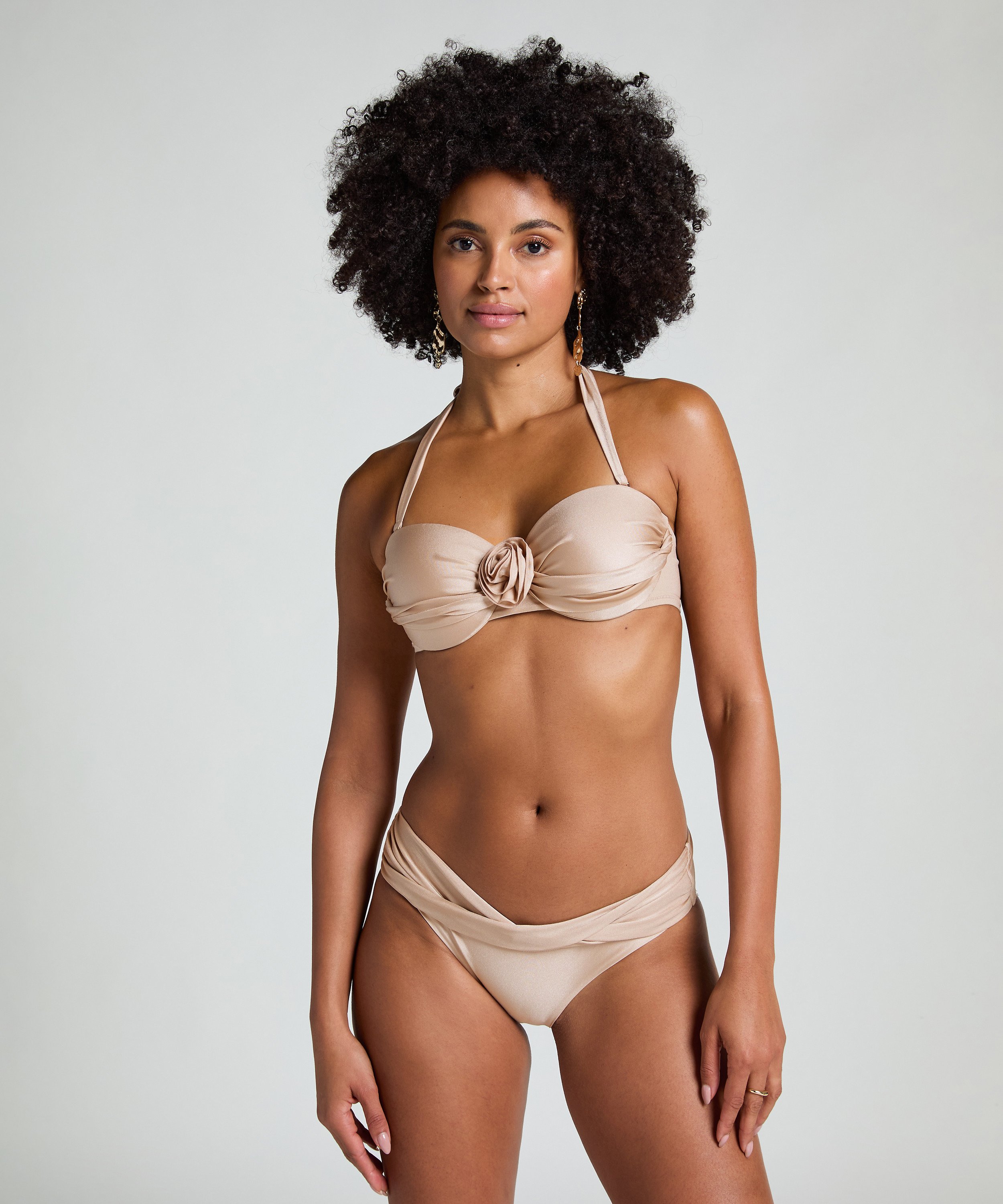 Haut de bikini bandeau Lima, Beige, main