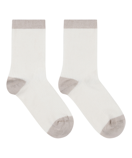 Chaussettes courtes en modal, Blanc