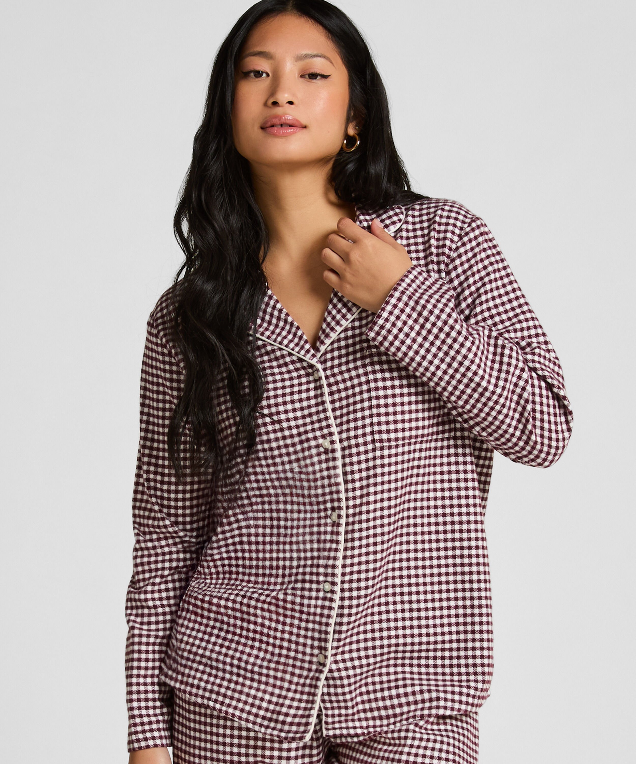 Pyjamatop Flanel Essentials, Lila
