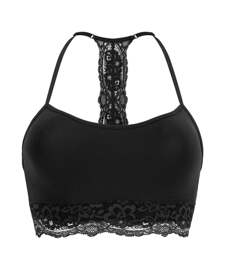 Nahtloser Bralette Marine, Schwarz