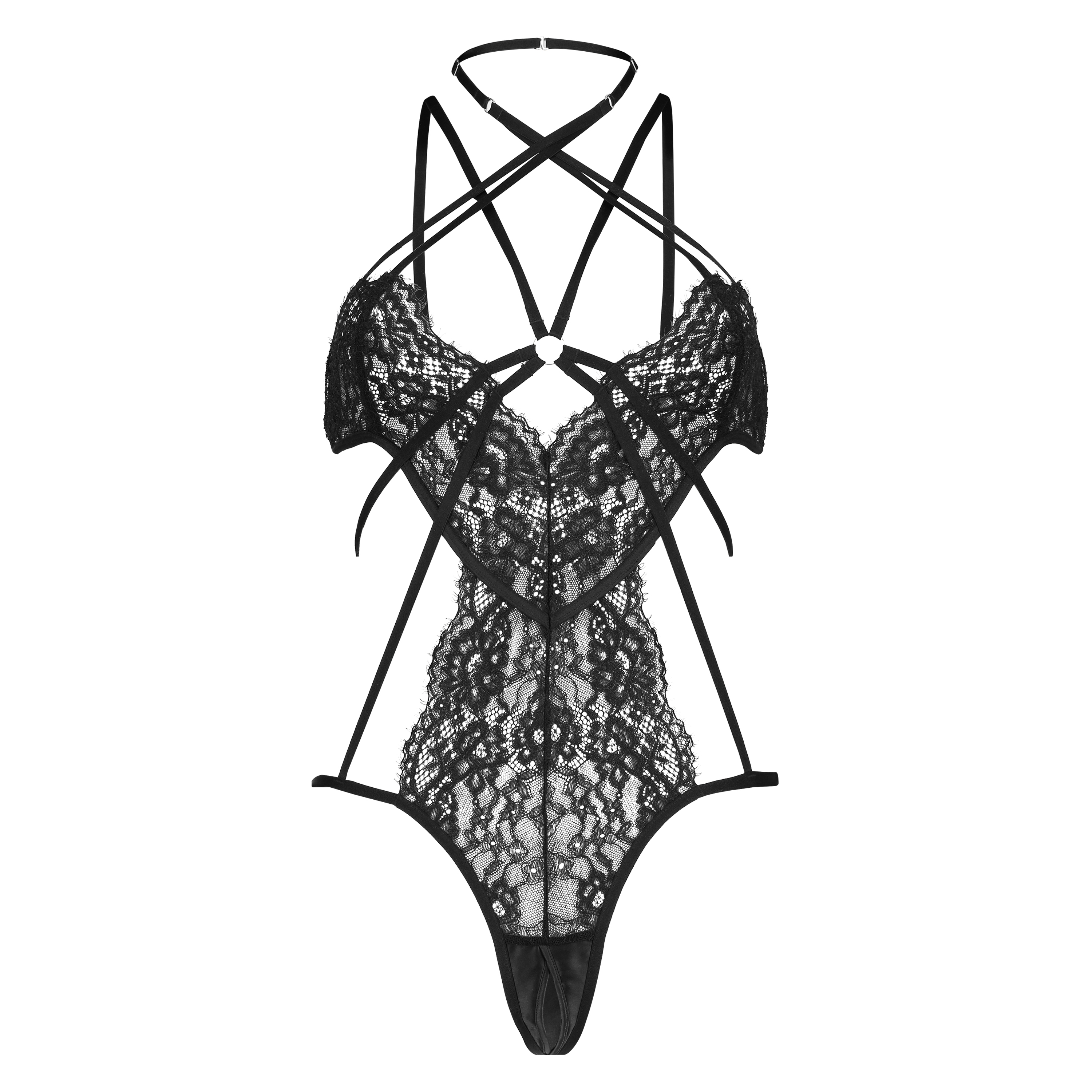 Body mit offenem Schritt Stormy, Schwarz, main