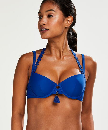 Haut de bikini &agrave; armatures pr&eacute;form&eacute; Amanda Queen, Bleu