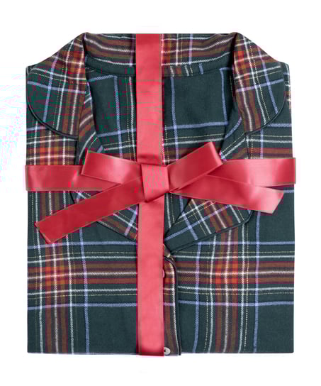 Pyjamaset Flannel, Gr&uuml;n