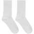 Gerippte Crew-Socken aus Modal, Weiß