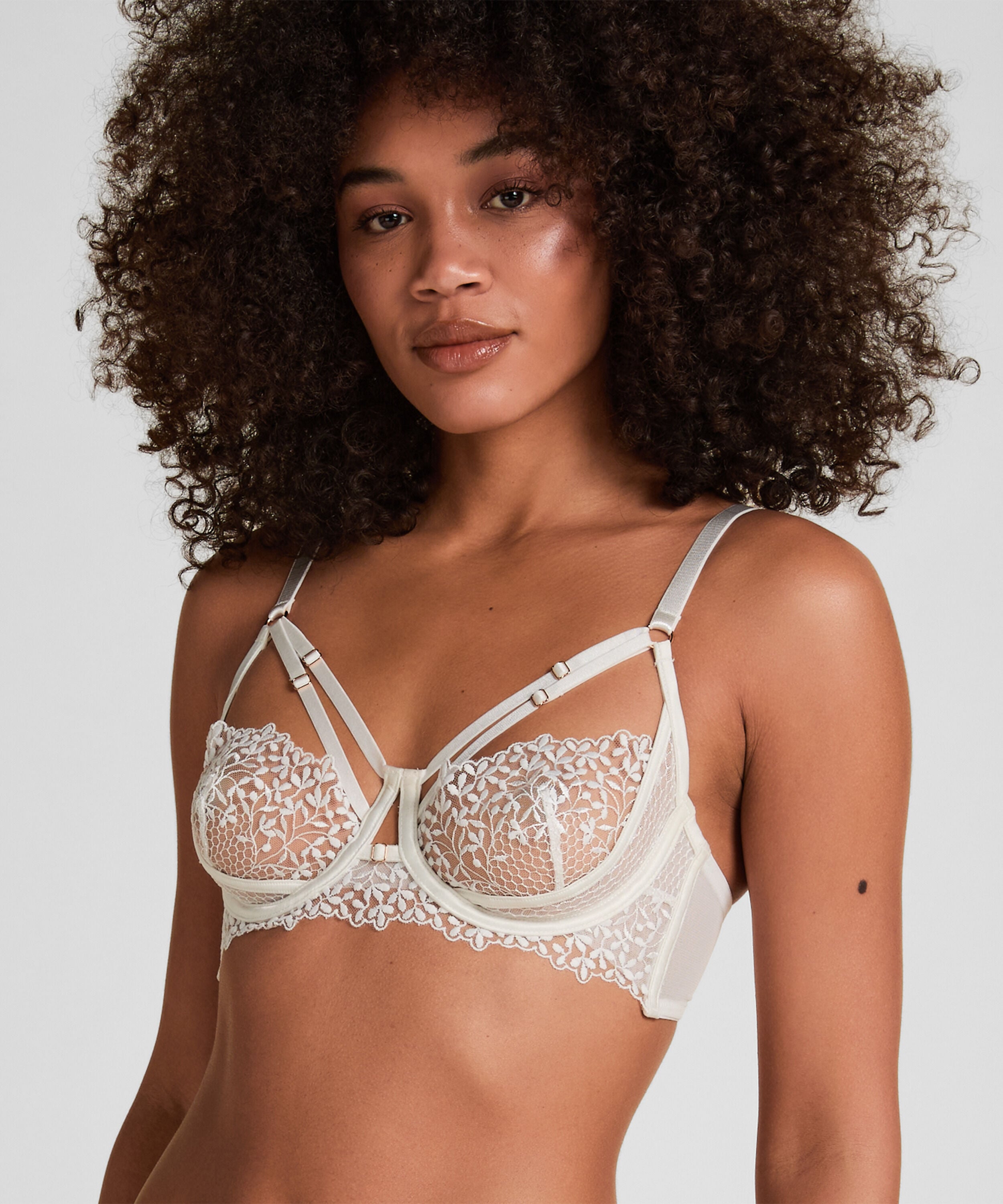 Kristina Longline-BH mit Bügel ohne Polsterung, Weiß Kristina Longline-BH mit Bügel ohne Polsterung, Weiß