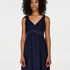 Slipdress Modal Lace mit Spitze, Blau