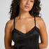 Cami Top Velours Lace, Schwarz