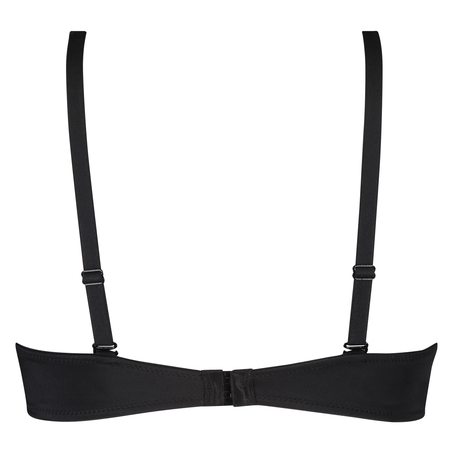 Nicht-vorgeformter Bügel-BH Satin Fleece, Schwarz