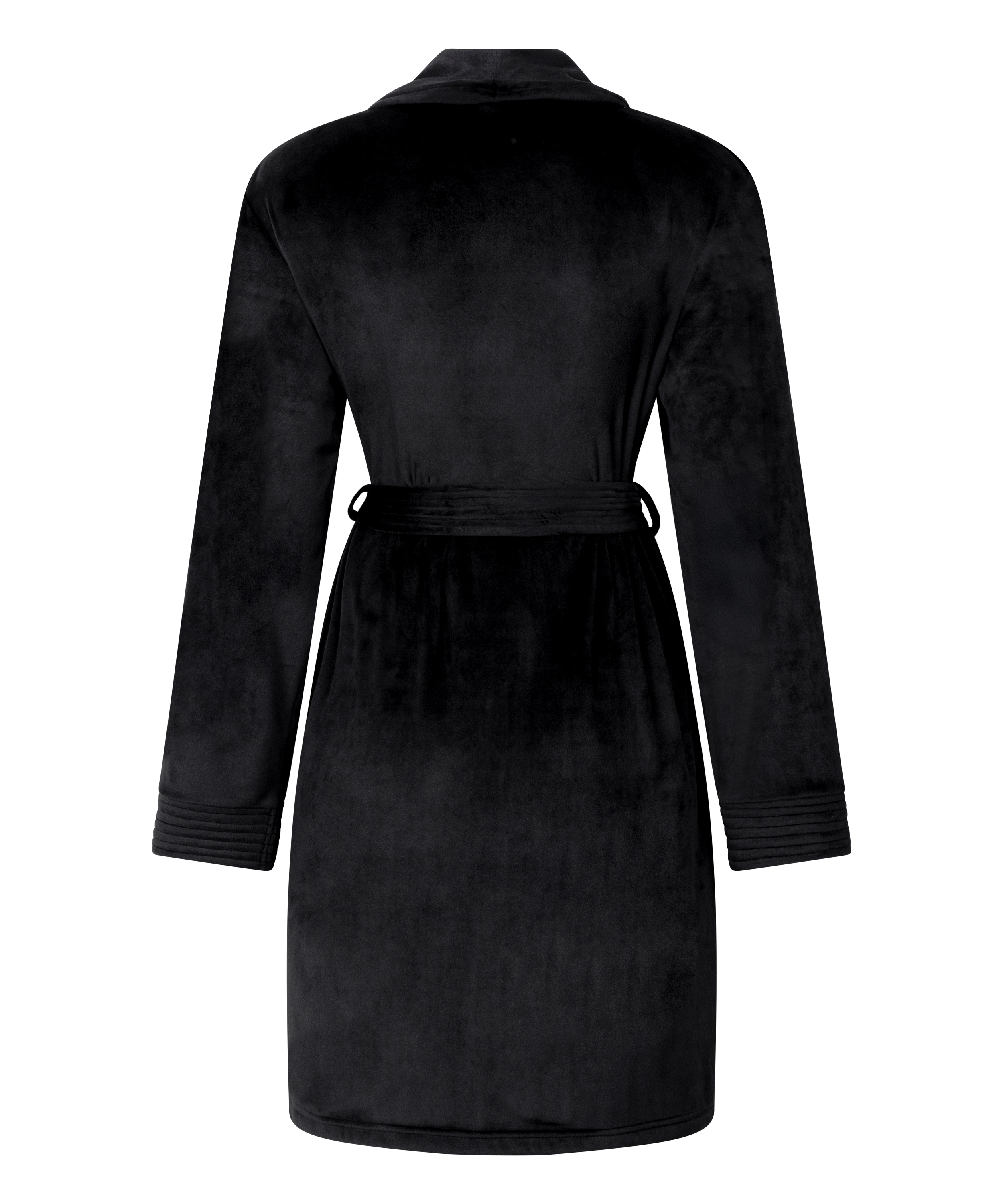 Peignoir court Velours, Noir, main