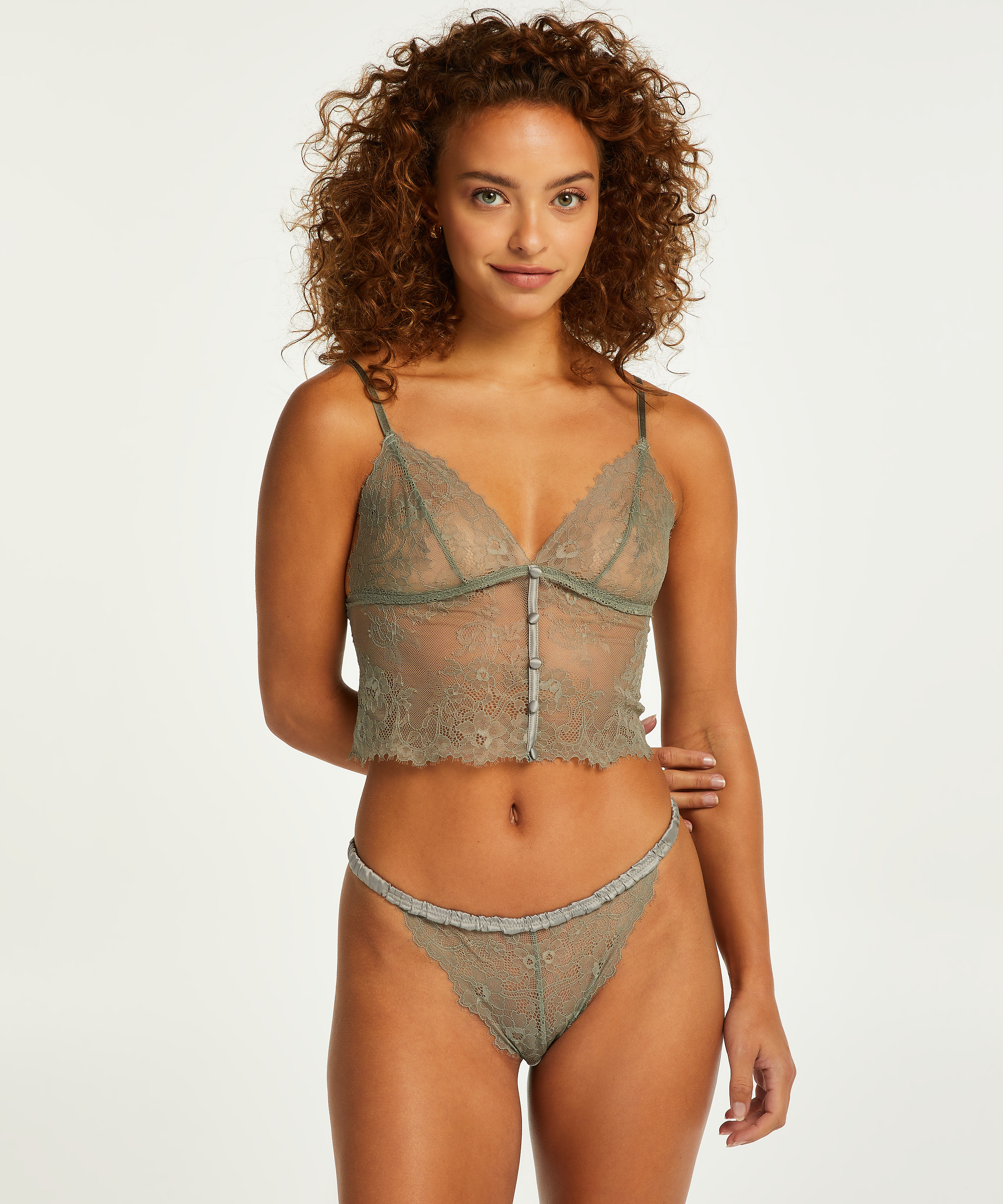 Bralette longiligne Bailey, Vert, main