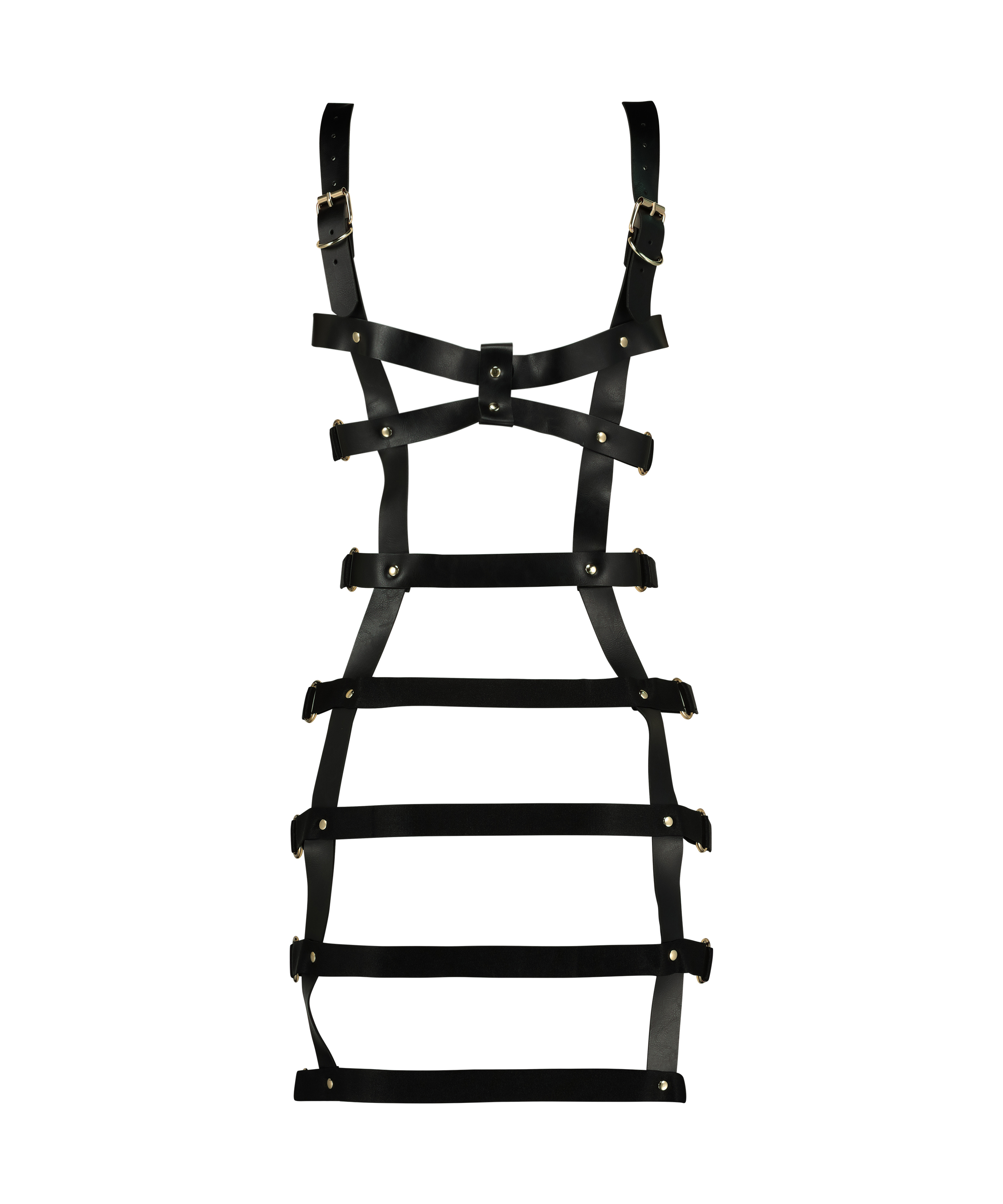 Private Harnais &agrave; lani&egrave;res Dress, Noir, main