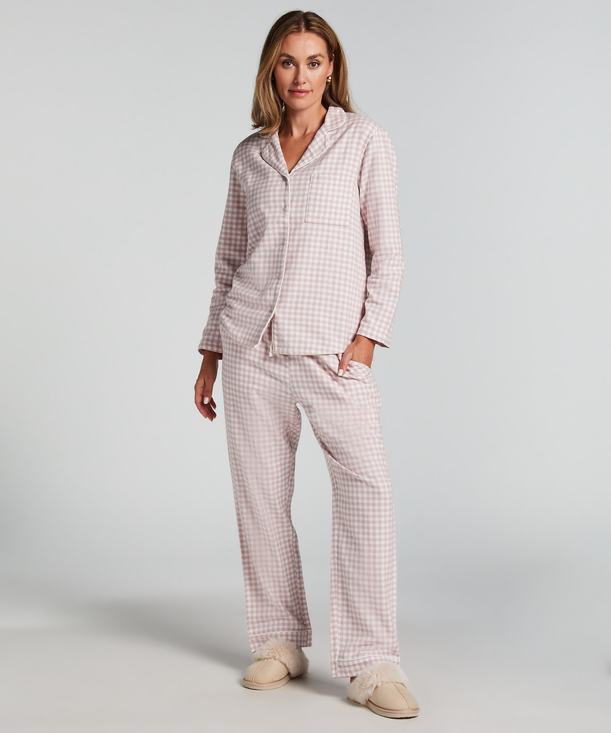 Pyjamatop Flanel Essentials, Lila