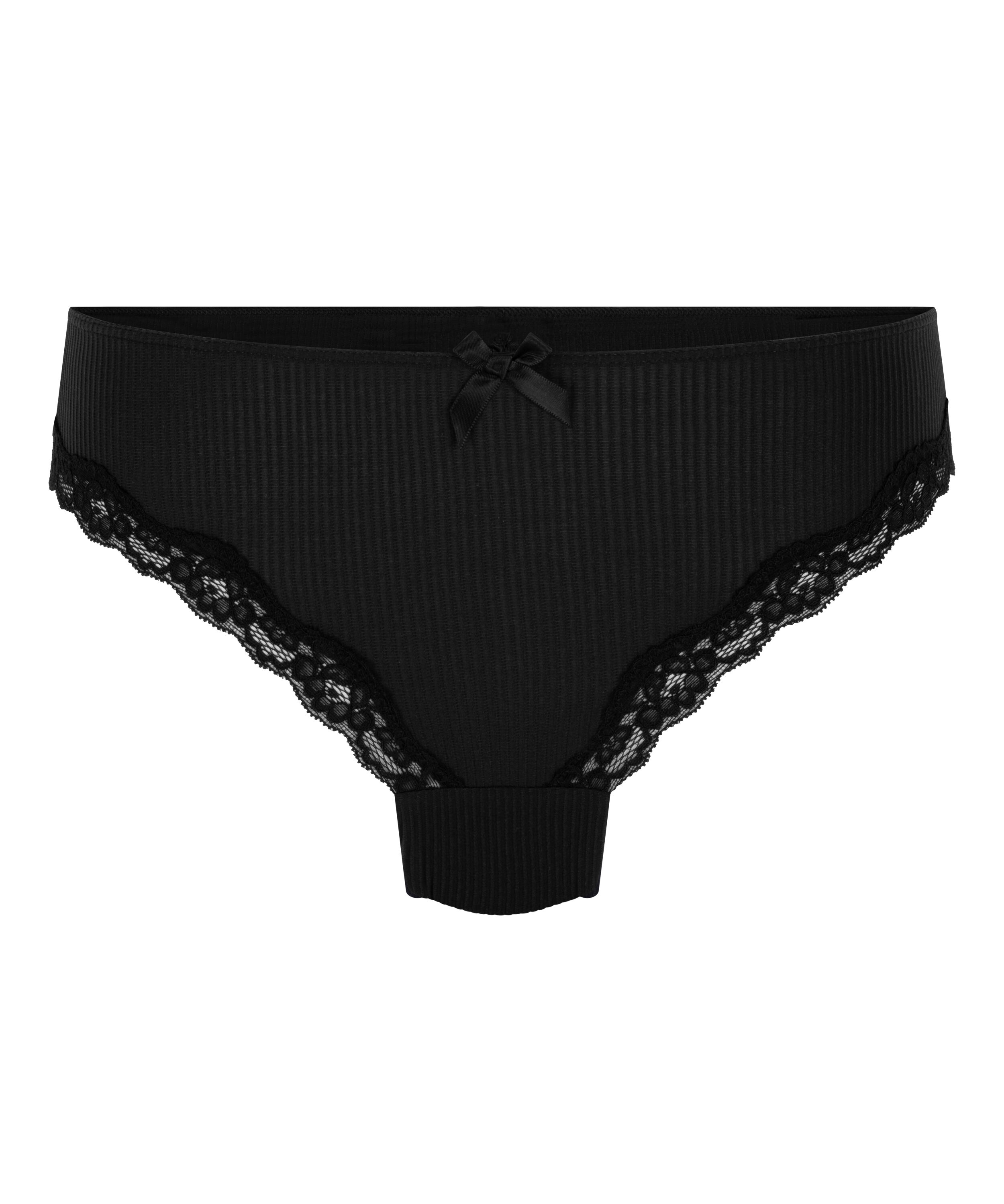 Slip br&eacute;silien Lola, Noir