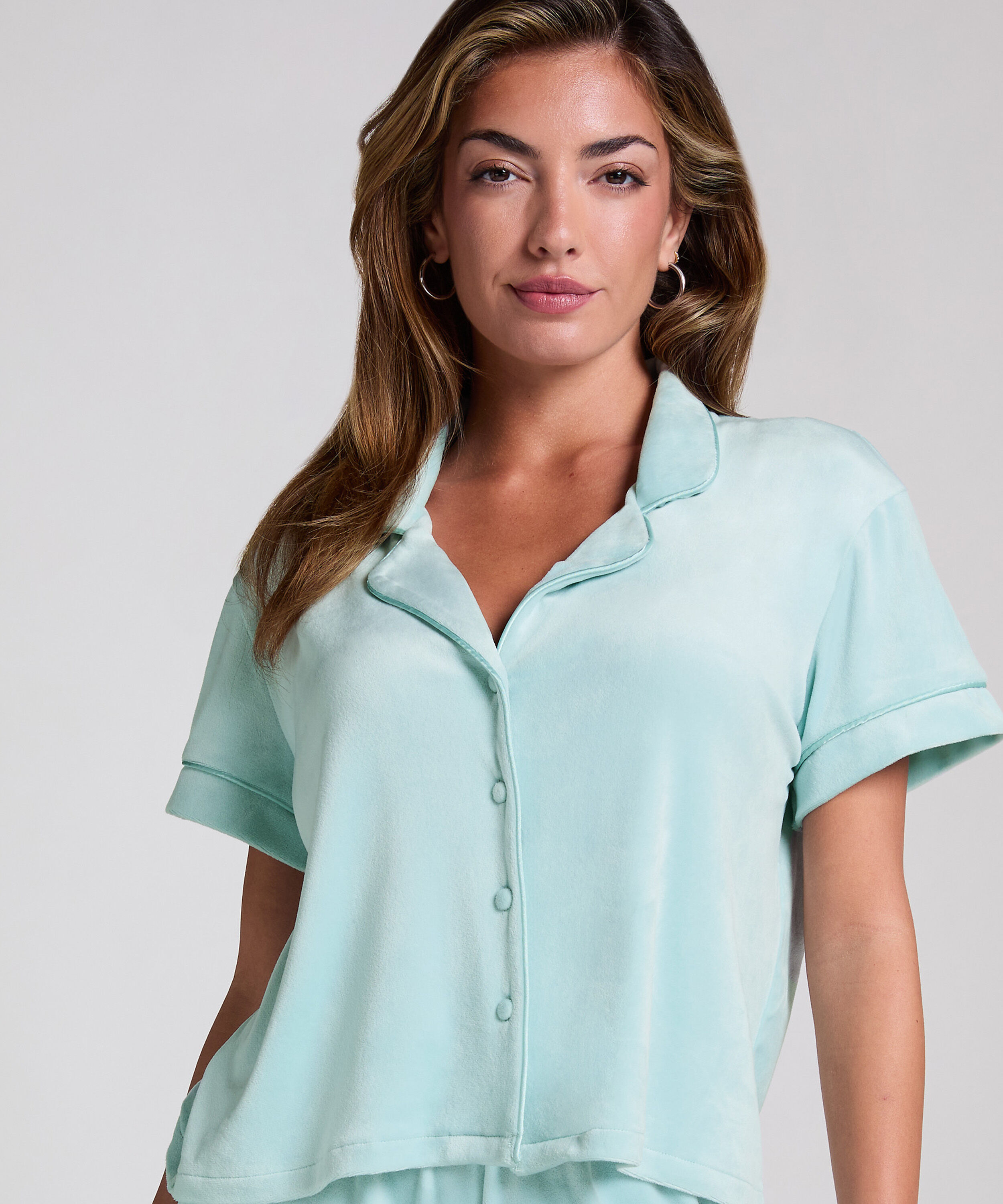 Velours-Jacke, Gr&uuml;n