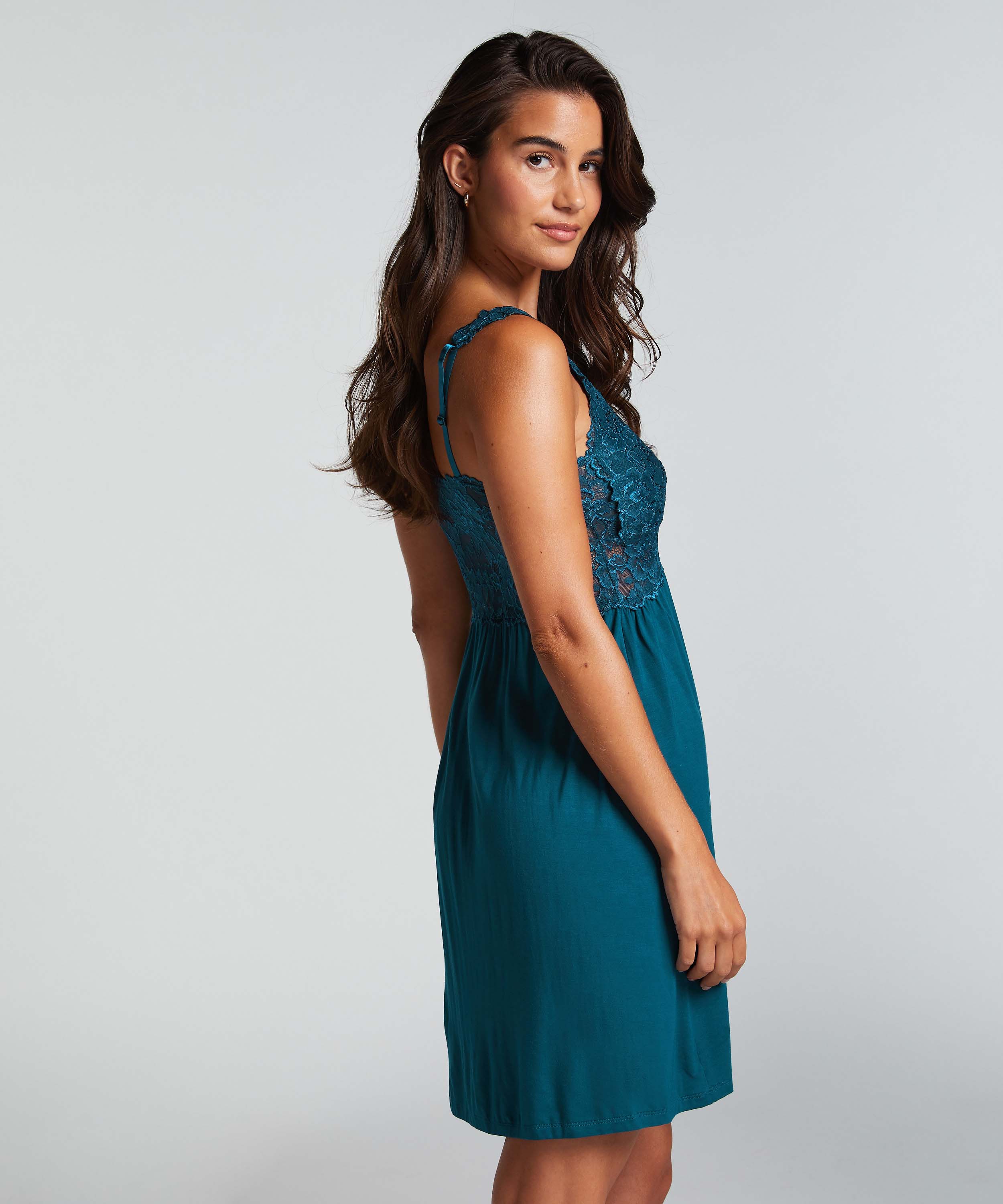 Slipdress Nora Lace, Blau, main