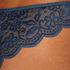 High Leg Brazilian Lace, Blau