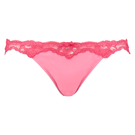 String mit Spitze Secret Lace, Rose